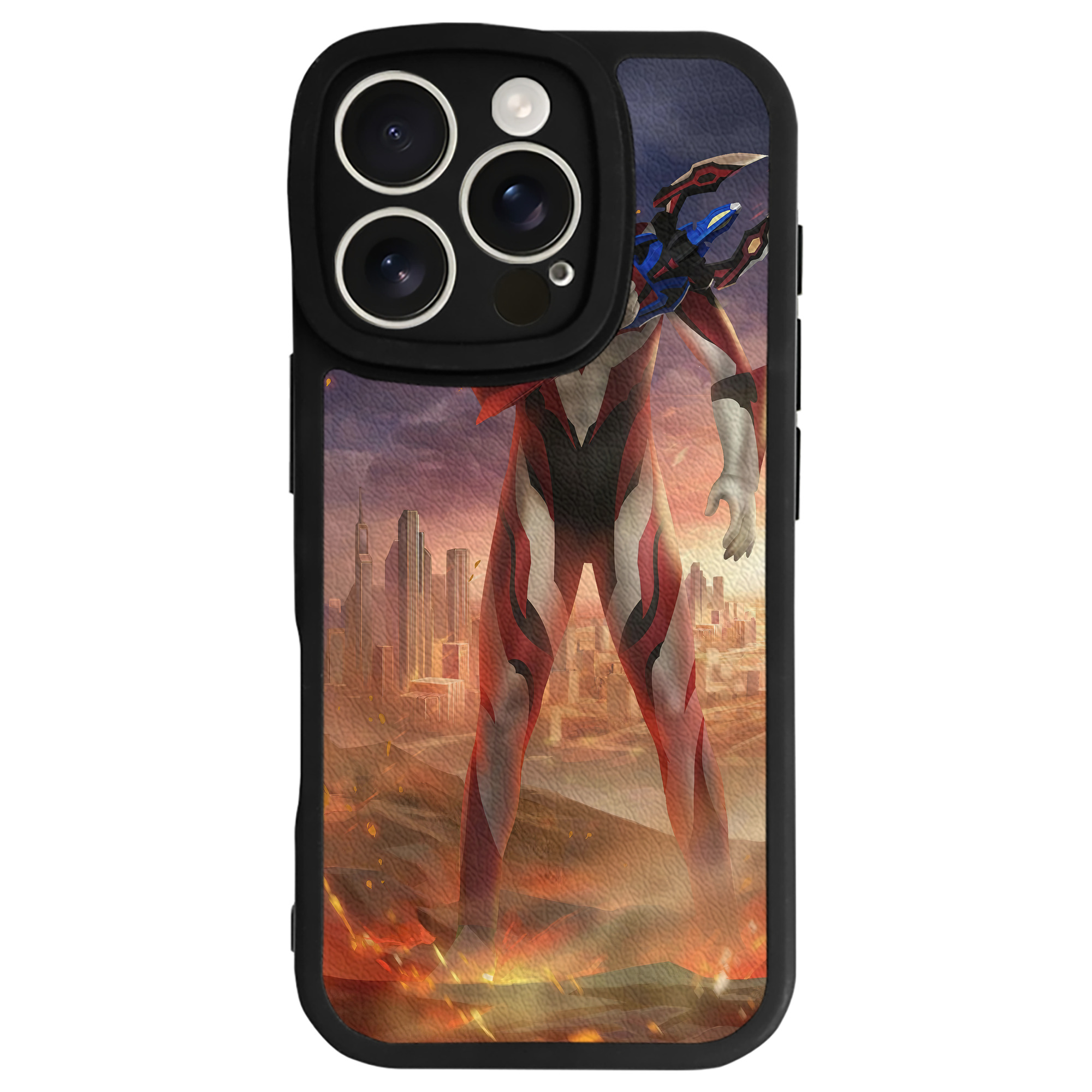 （画像用） ウルトラマン Ultraman 【iPhone 16シリーズ対応】シリコンスマホケース（レザー調） 材質：シリコン